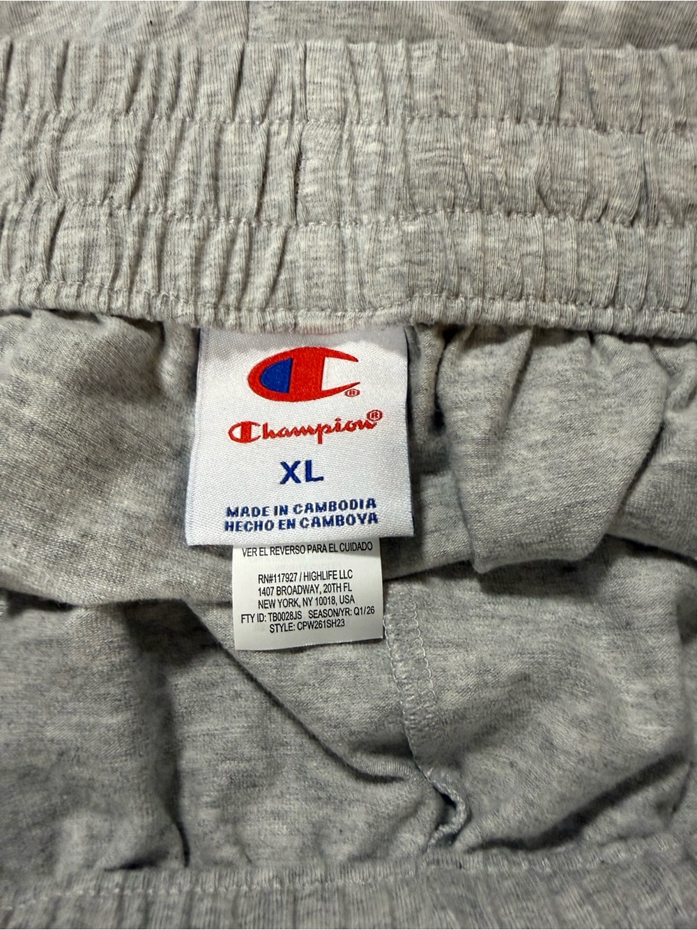 Champion Women's Heather Gray Athletic Jersey Shorts - Picture 4 of 4